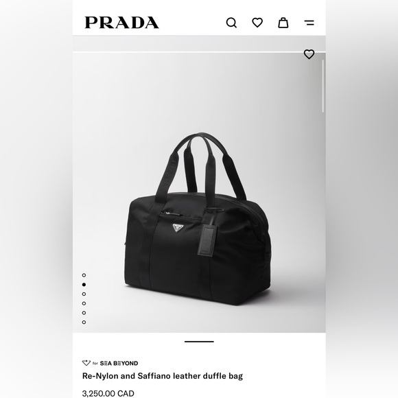 Prada Handbags - Black Prada Nylon Duffel Bag
